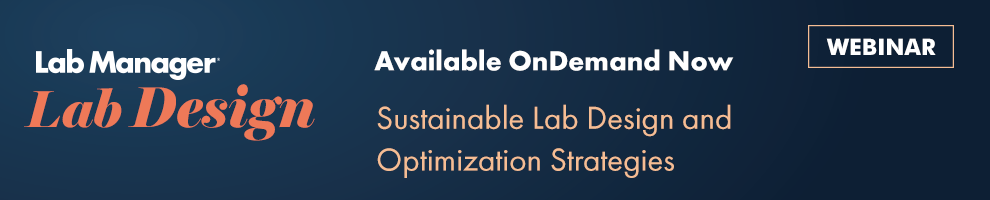 Available OnDemand Now Lab Manager Sustainable Lab Design and Optimization Strategies Webinar