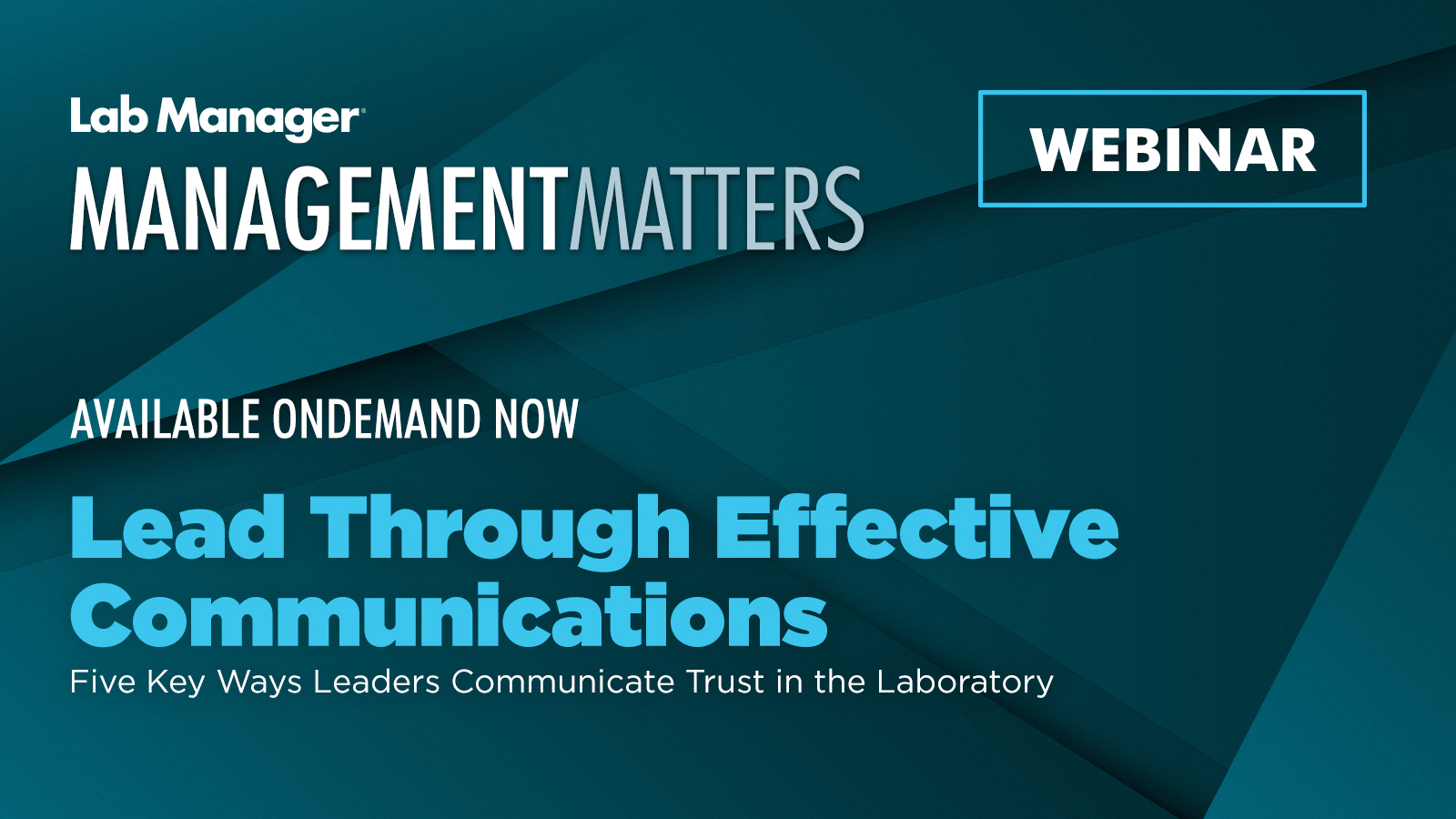 Lab Manager Lead Through Effective Communications Webinar