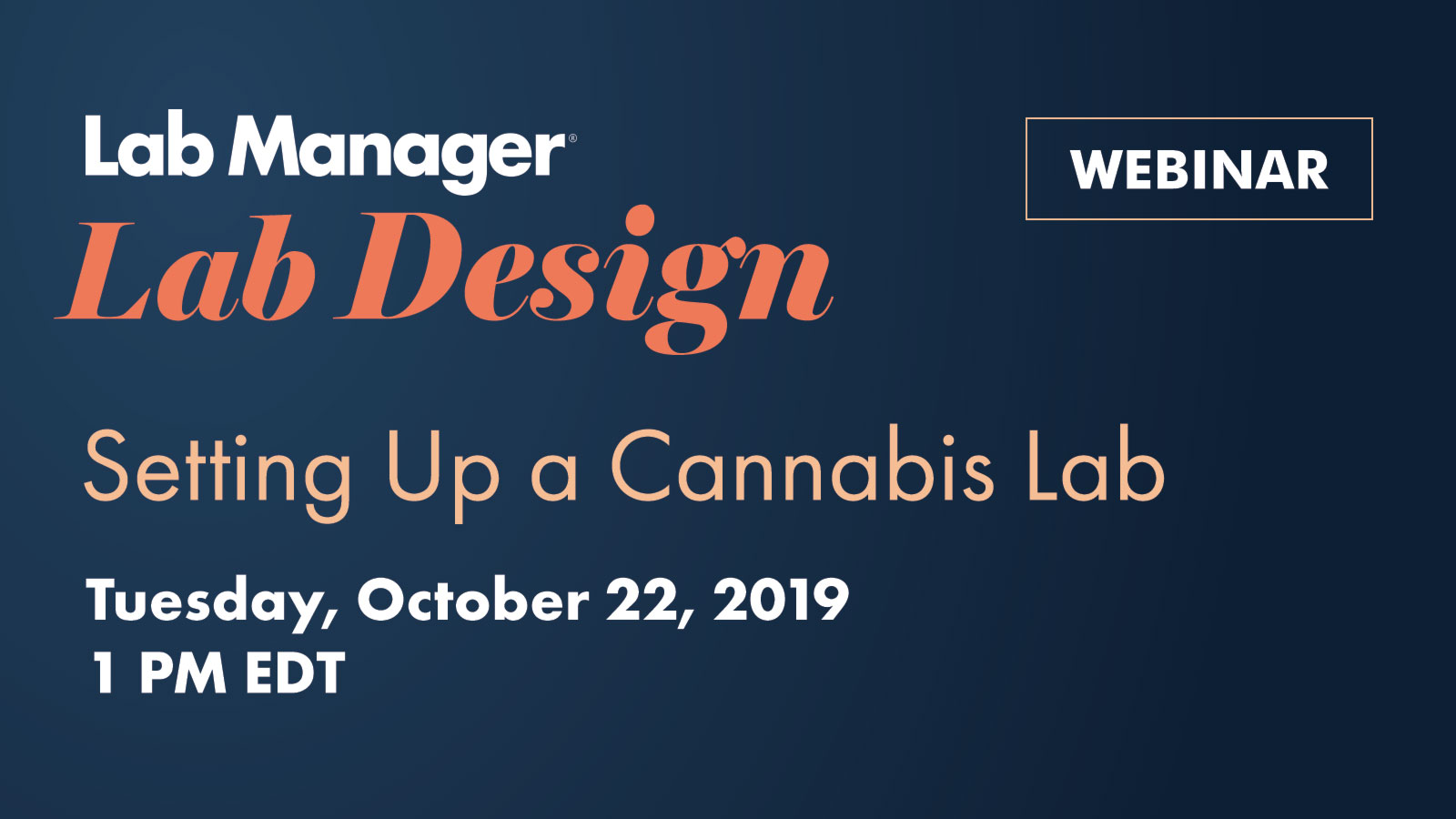 Lab Manager Setting Up a Cannabis Lab Webinar