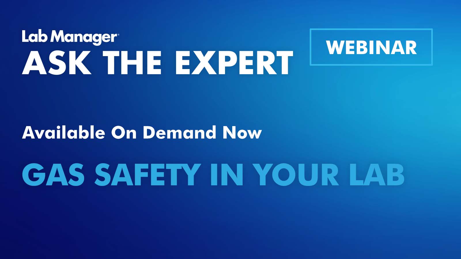 Gas Safety in Your Lab